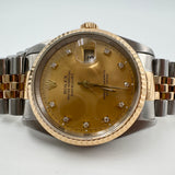 Rolex Datejust 36 – Two-Tone – Diamond Champagne Dial – 1990's