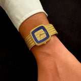 Piaget “Artisan Gold Mosaic” – 18K Yellow Gold Integrated Bracelet – 1970s