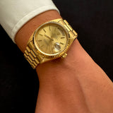 Rolex Day-Date 36 – 18K Yellow Gold – Champagne Dial – 1998–2002