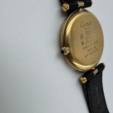 Cartier Must de Cartier Vendôme - Vermeil – Black Dial – 30 mm – Quartz – Circa 1990s