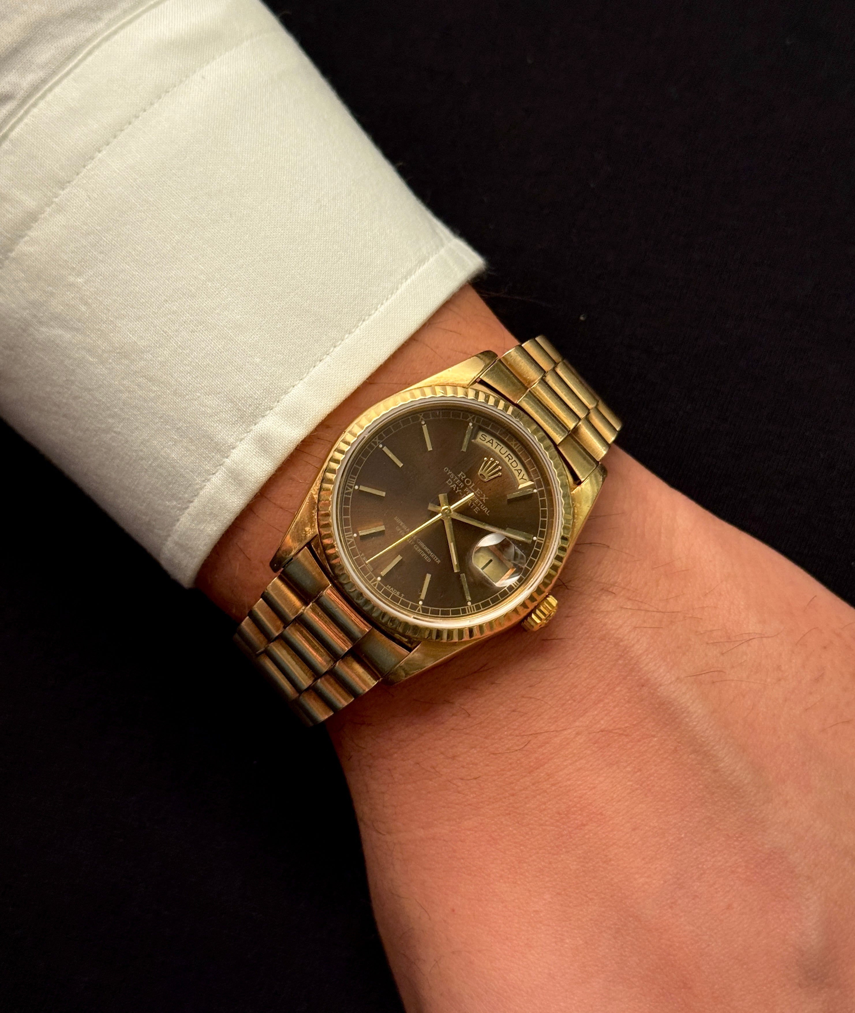18238 Rolex Day-Date 36 – Ref. 18238 – 1991 (E-Series) – Tropical Brown Dial ...