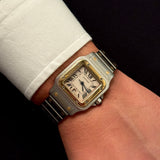 Cartier Santos Galbée – Ref. 1566 – Quartz – Two-Tone (Çelik & 18 Ayar Sarı Altın)