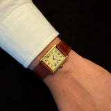 Cartier Must de Tank – Ivory Roman Dial – Vermeil Case – Circa 1990s