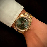 Rolex Day-Date  – Ref. 228235 – Olive Green Dial – 18K Everose Gold – 2017