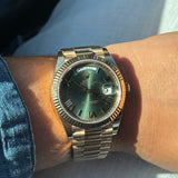 Rolex Day-Date  – Ref. 228235 – Olive Green Dial – 18K Everose Gold – 2017