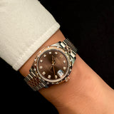 Rolex Datejust 31 – Ref. 278341RBR – Chocolate Diamond Dial – Diamond-Set Bezel – Full Set – 2025