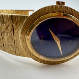 Piaget Vintage Dress Watch – 18K Yellow Gold Integrated Bracelet – Lapis Lazuli Dial – 1970s