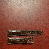 Kahverengi Kroko Baskılı Deri Kordon